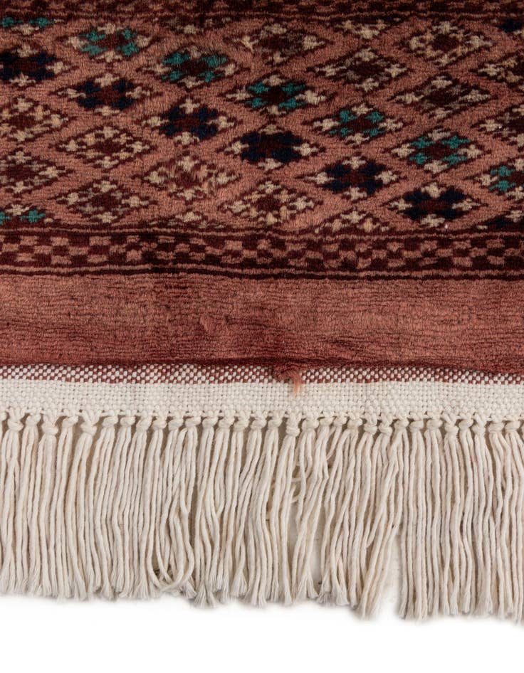 Detail image of 4' 2 x 6' 2  Hand Knotted Bokhara Wool Rug