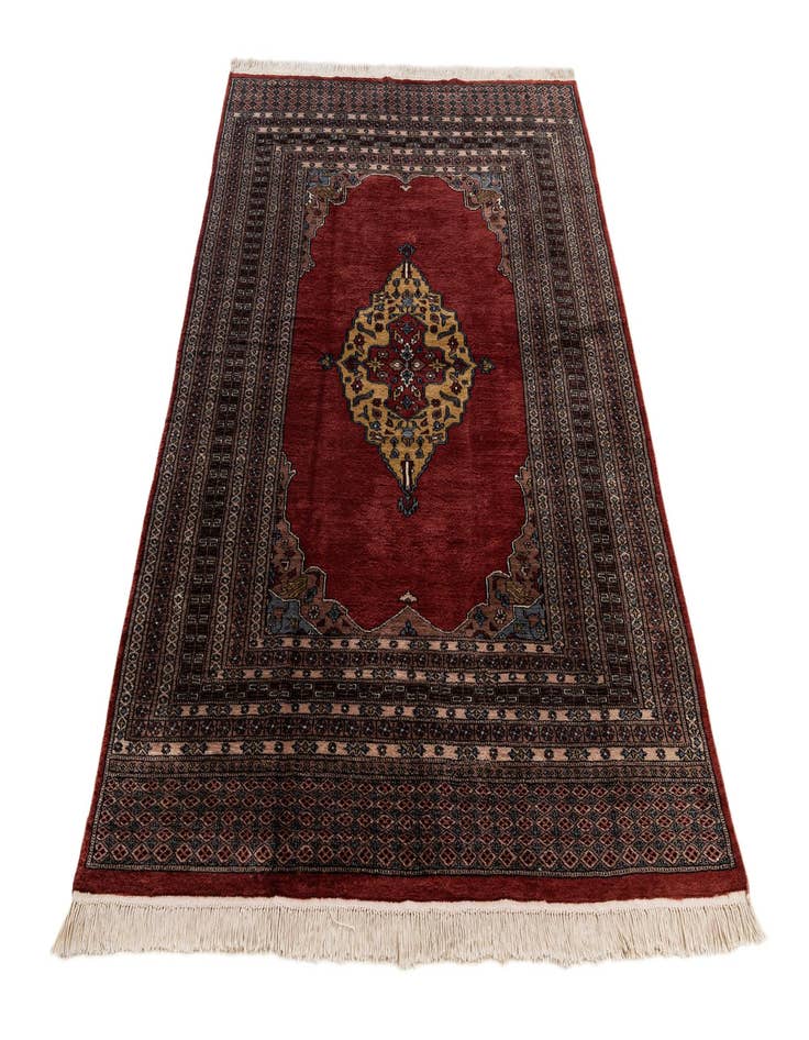 Detail image of 5' 4 x 8' 7  Hand Knotted Bokhara Oriental Wool Rug