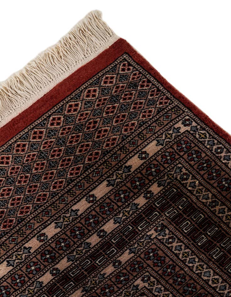 Detail image of 5' 4 x 8' 7  Hand Knotted Bokhara Oriental Wool Rug