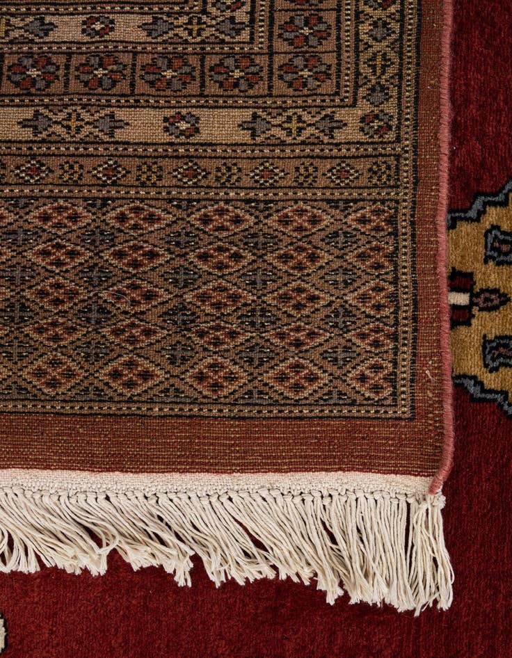 Detail image of 5' 4 x 8' 7  Hand Knotted Bokhara Oriental Wool Rug
