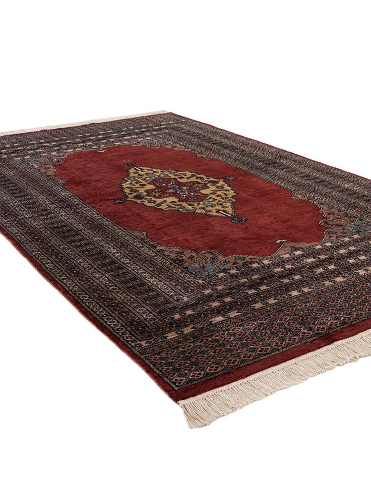 Detail image of 5' 4 x 8' 7  Hand Knotted Bokhara Oriental Wool Rug