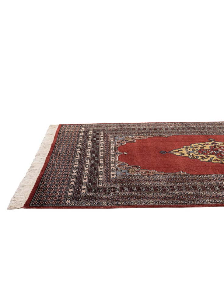 Detail image of 5' 4 x 8' 7  Hand Knotted Bokhara Oriental Wool Rug