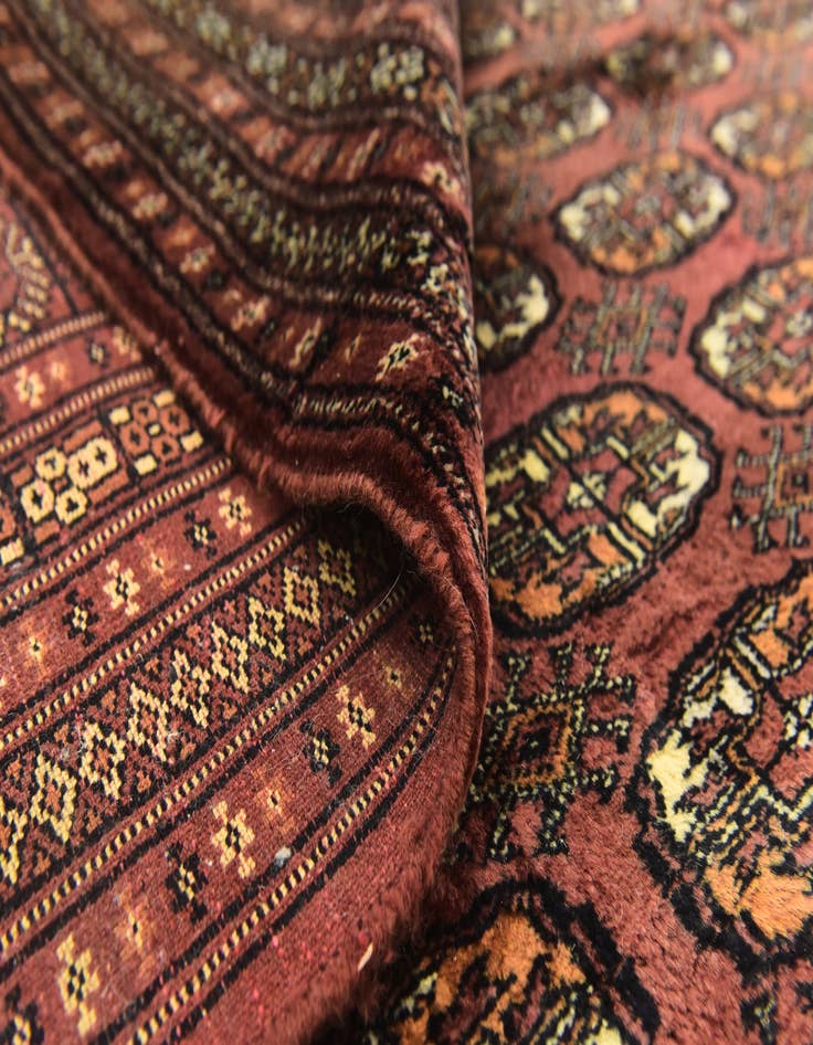 Detail image of 7' x 9' Hand Knotted Bokhara Oriental Wool Rug