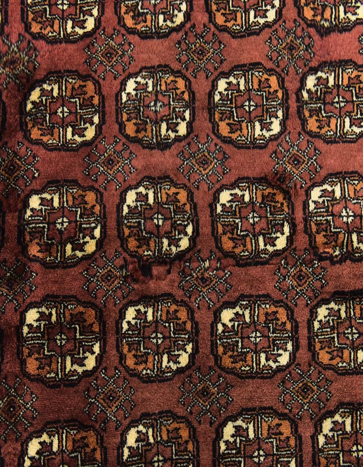 Detail image of 7' x 9' Hand Knotted Bokhara Oriental Wool Rug