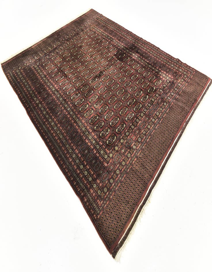 Detail image of 7' x 9' Hand Knotted Bokhara Oriental Wool Rug