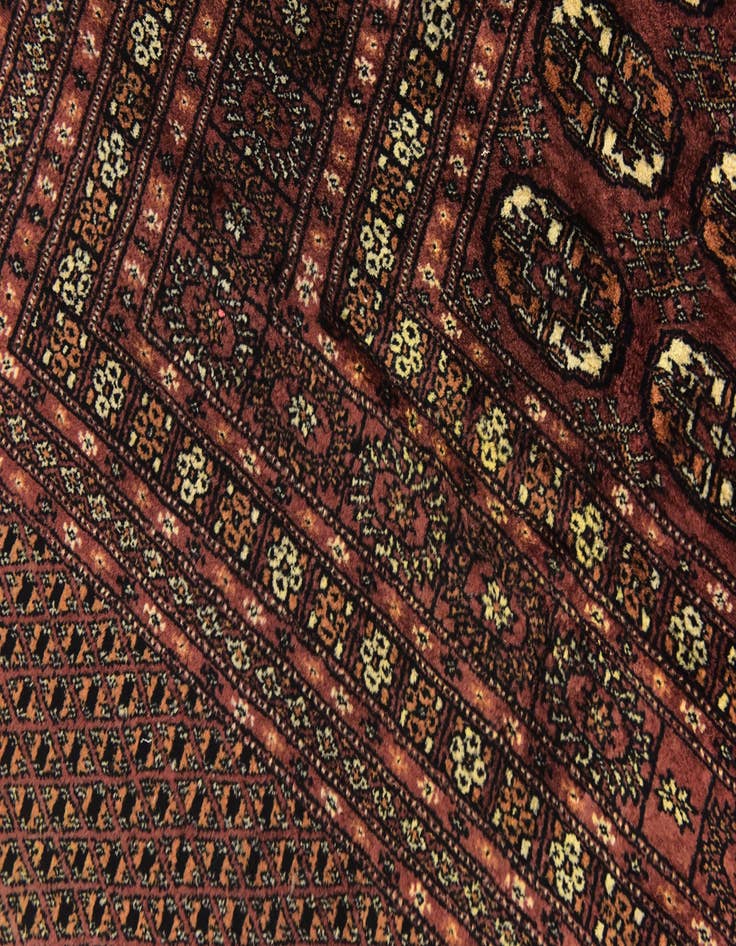 Detail image of 7' x 9' Hand Knotted Bokhara Oriental Wool Rug