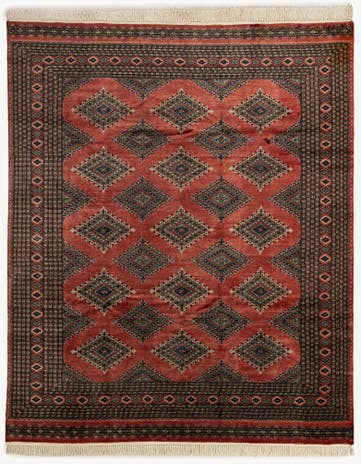 8' x 9' 7 Hand Knotted Bokhara Oriental Rug