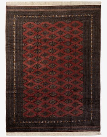 7' 4 x 9' 10 Hand Knotted Bokhara Oriental Wool Rug