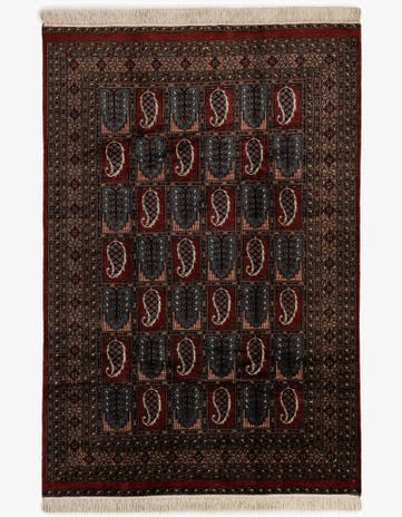 6' x 9' Hand Knotted Bokhara Oriental Wool Rug