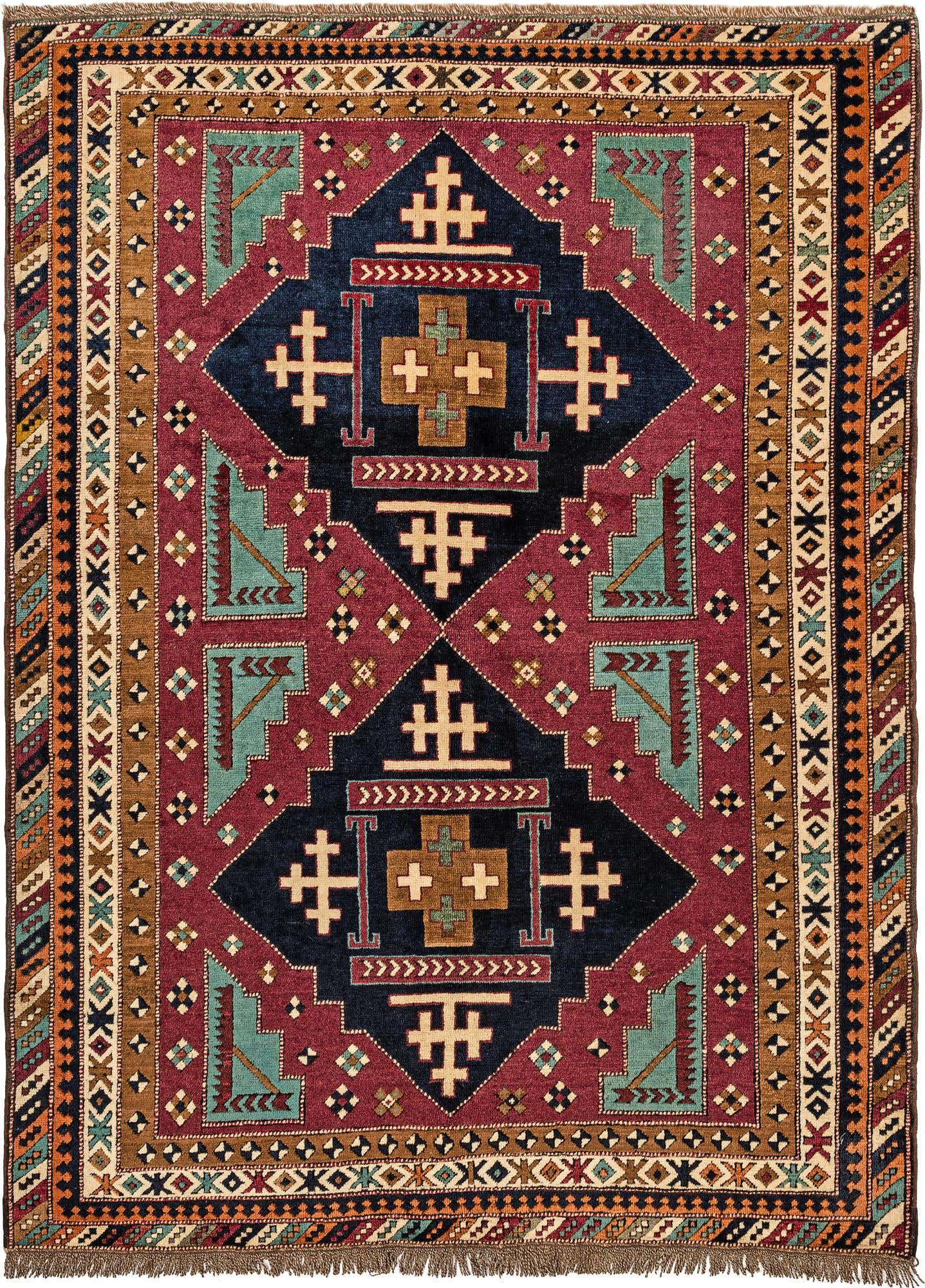 5' x 7' Hand Knotted Kars Wool Rug