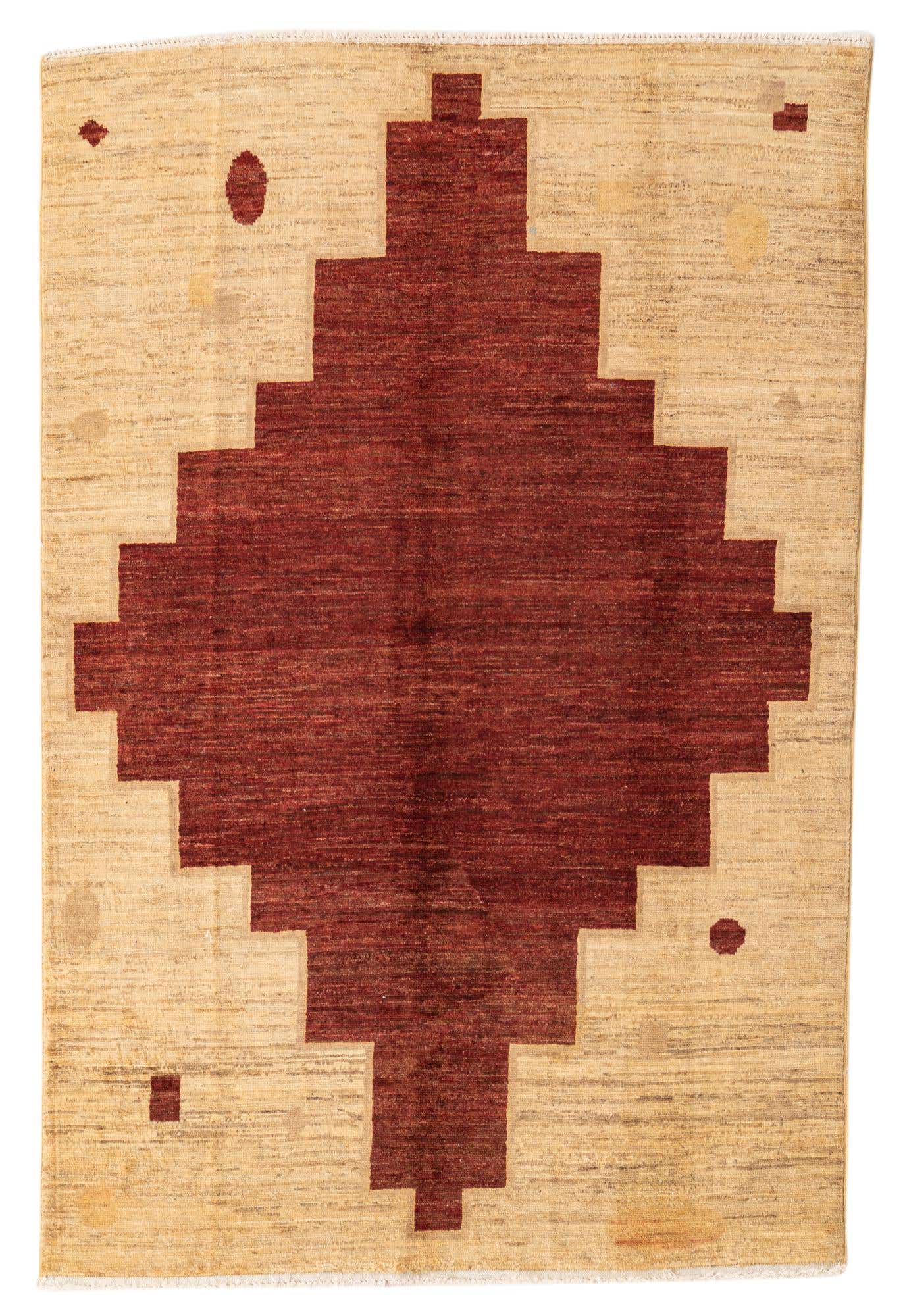 3' 10 x 5' 10 Hand Knotted Kashkuli Gabbeh Wool Rug