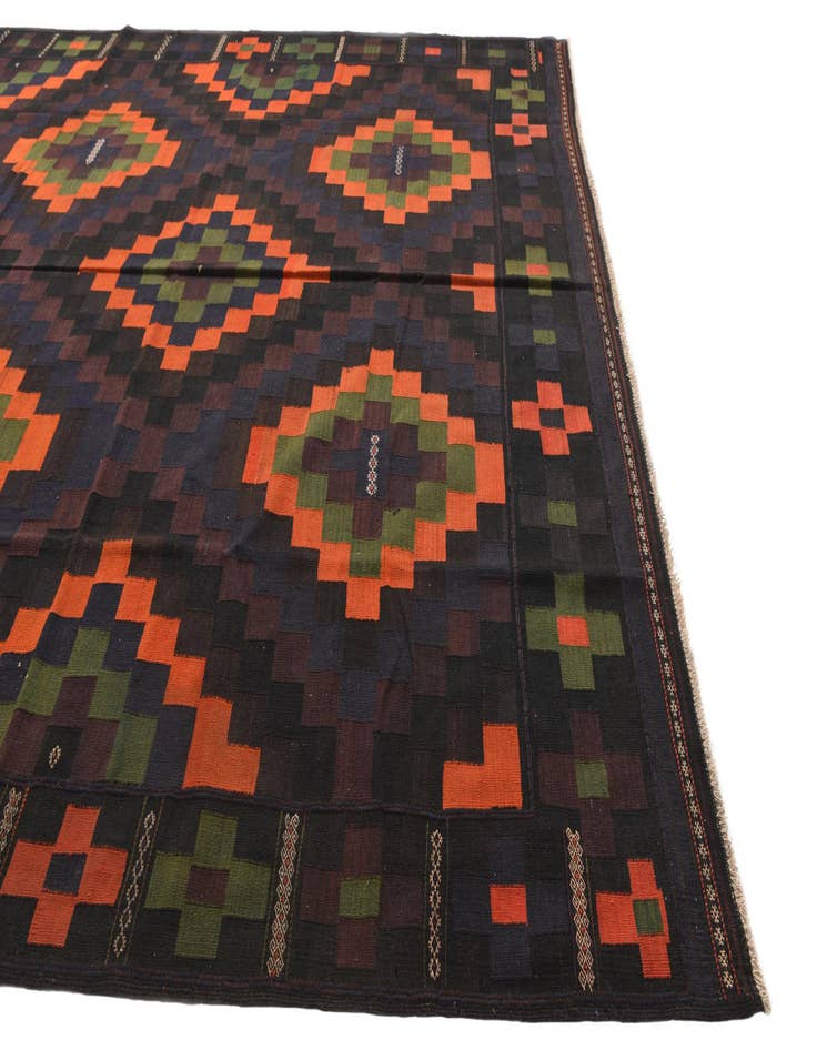 Detail image of 10' x 15' 9 Hand Woven Kilim Afghan Wool Rug