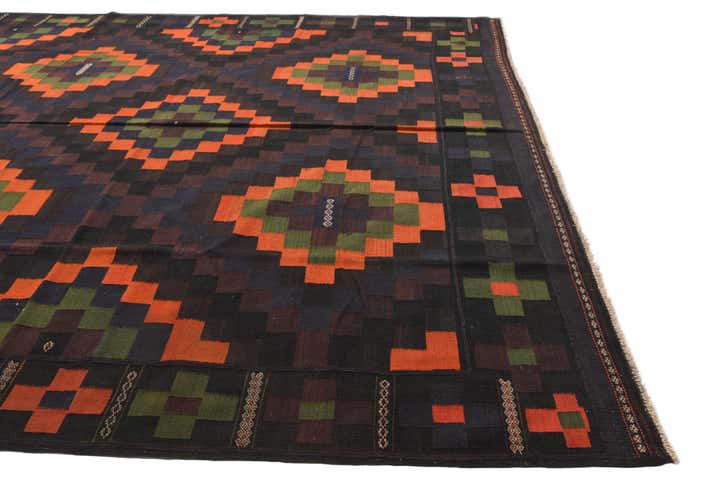 10' x 15' 9 Hand Woven Kilim Afghan Wool Rug