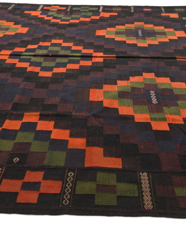 Detail image of 10' x 15' 9 Hand Woven Kilim Afghan Wool Rug