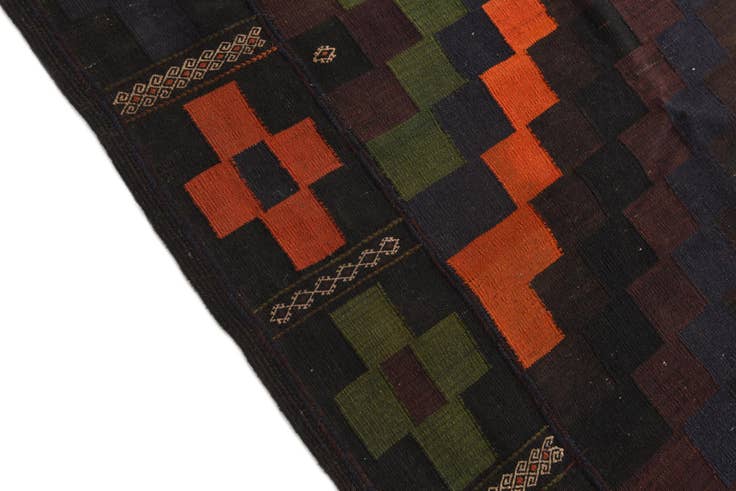 Detail image of 10' x 15' 9 Hand Woven Kilim Afghan Wool Rug