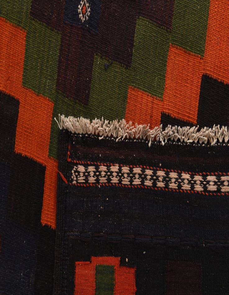 Detail image of 10' x 15' 9  Hand Woven Kilim Afghan Wool Rug