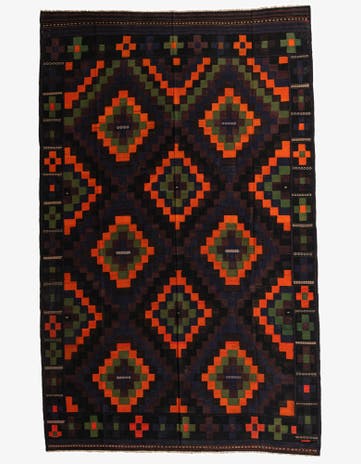 10' x 15' 9 Hand Woven Kilim Afghan Wool Rug