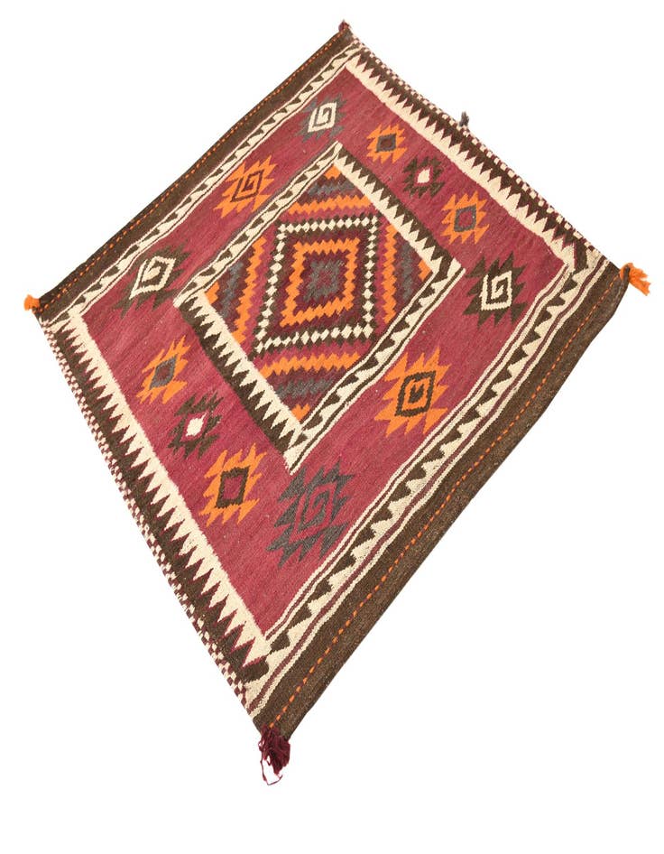 Detail image of 3' x 4'  Hand Woven Kilim Fars Wool Rug