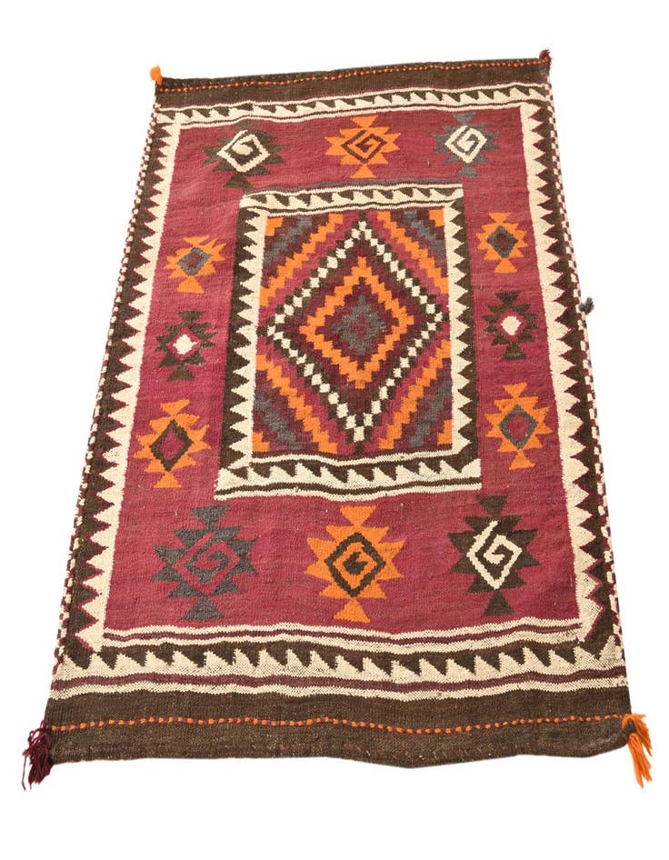 Detail image of 3' x 4'  Hand Woven Kilim Fars Wool Rug