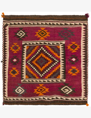 3' x 4' Hand Woven Kilim Fars Wool Rug