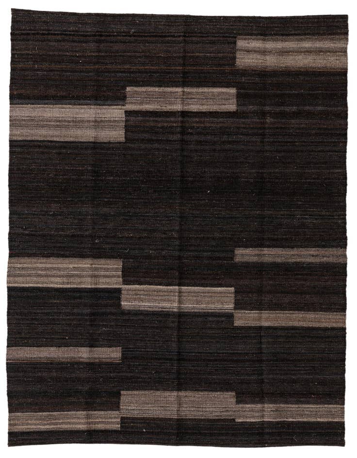 Detail image of 4' 4 x 5' 9 Hand Woven Kilim Modern Wool Rug