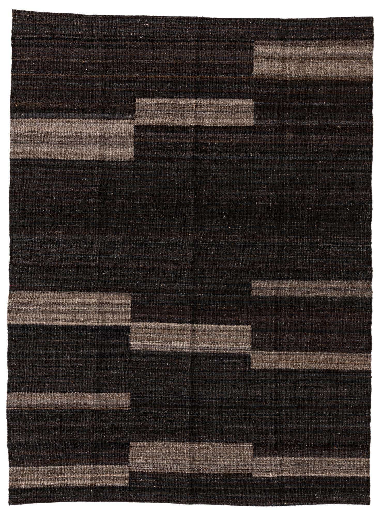 4' 4 x 5' 9 Hand Woven Kilim Modern Wool Rug