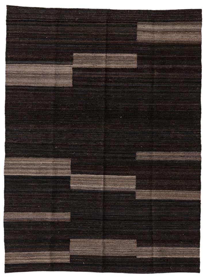 4' 4 x 5' 9 Hand Woven Kilim Modern Wool Rug