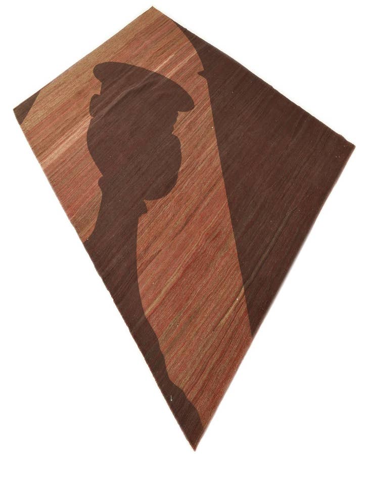 Detail image of 6' 3 x 9'  Hand Woven Kilim Modern Wool Rug