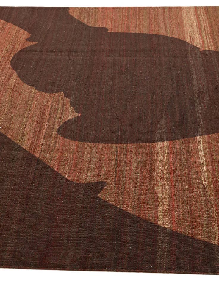 Detail image of 6' 3 x 9'  Hand Woven Kilim Modern Wool Rug