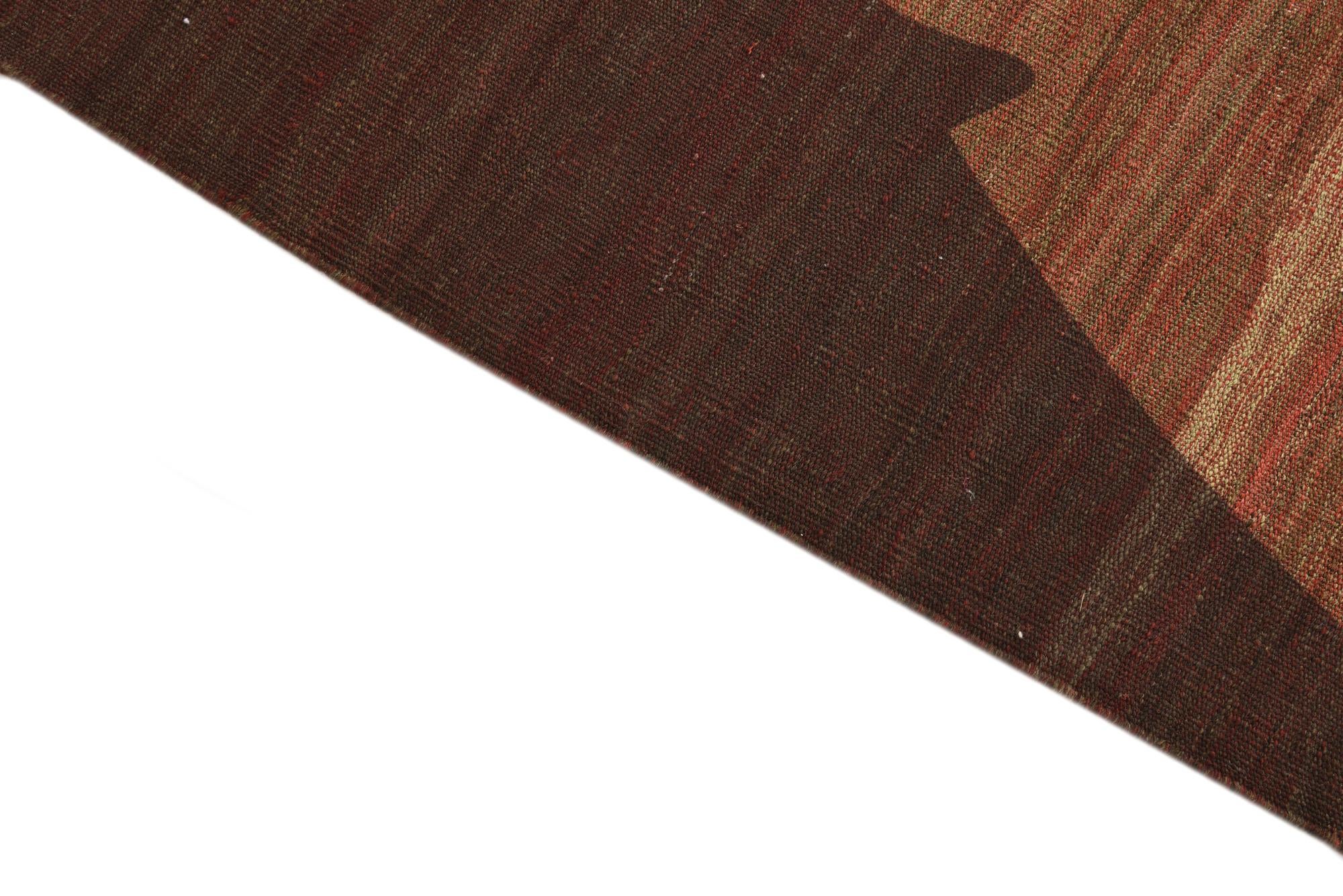 6' 3 x 9' Hand Woven Kilim Modern Wool Rug