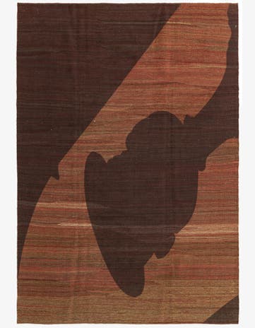 6' 3 x 9' Hand Woven Kilim Modern Wool Rug