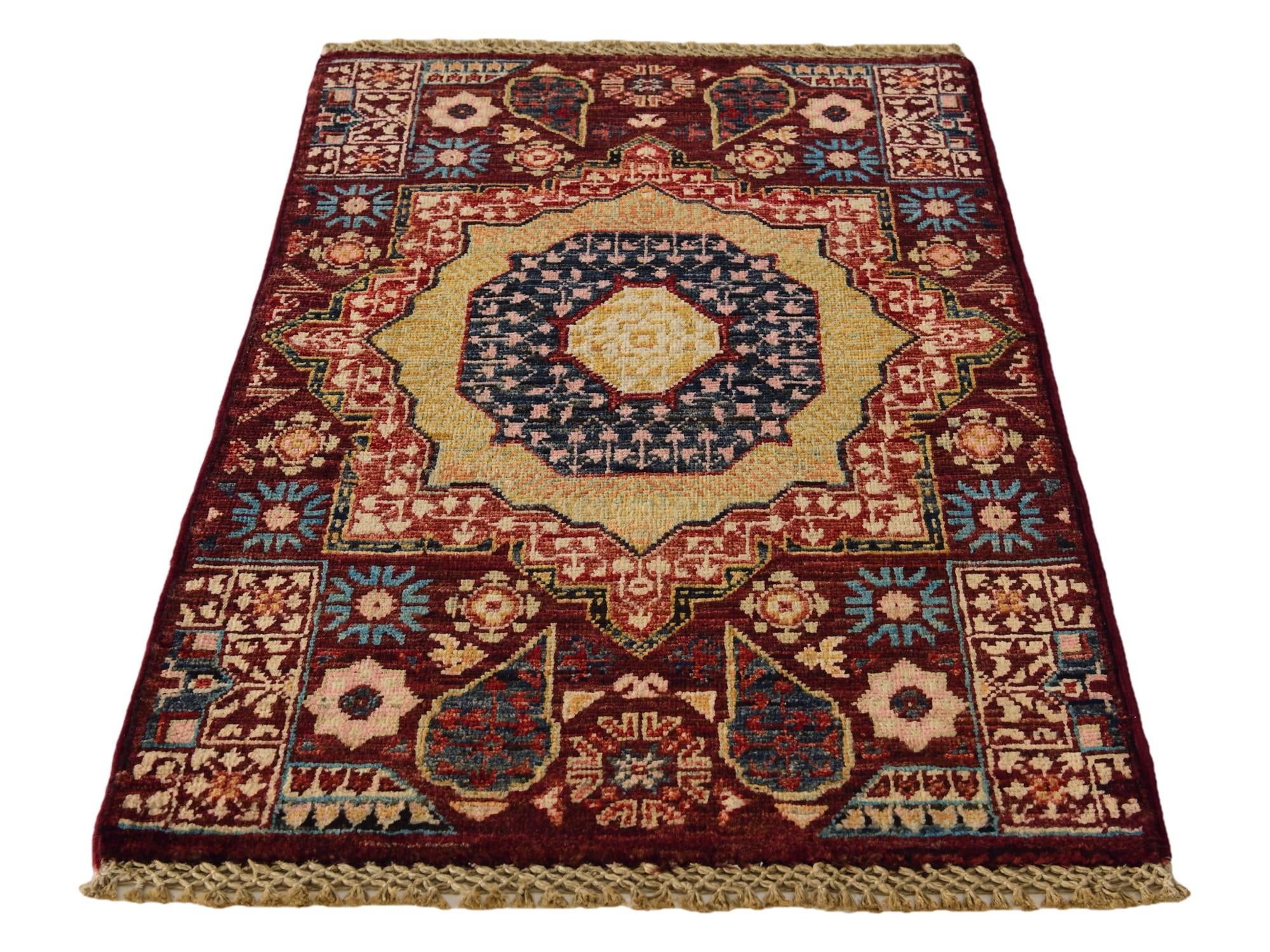 1' 11 x 3' Hand Knotted Mamluk Ziegler Rug