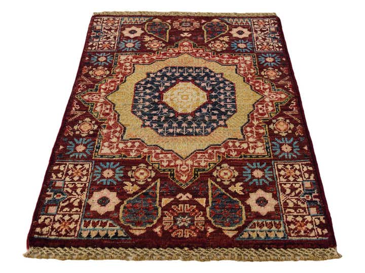 1' 11 x 3' Hand Knotted Mamluk Ziegler Rug