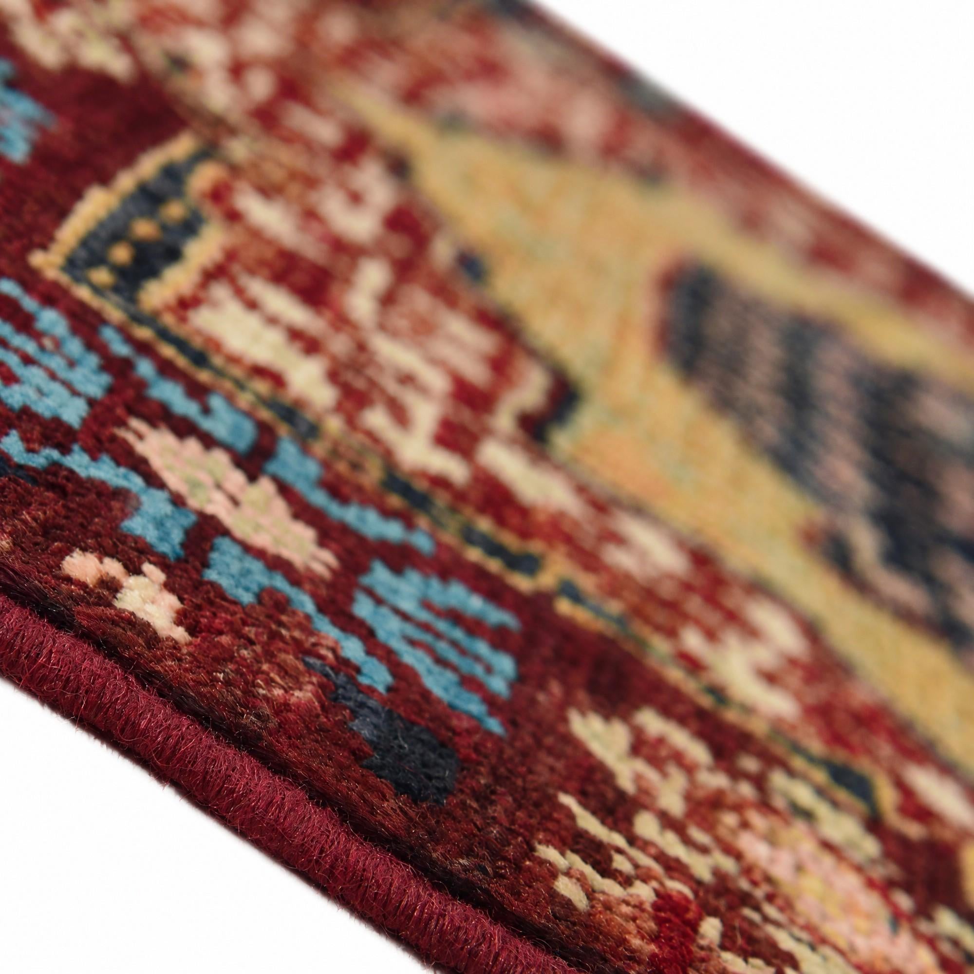 60cm x 90cm Hand Knotted Mamluk Ziegler Rug
