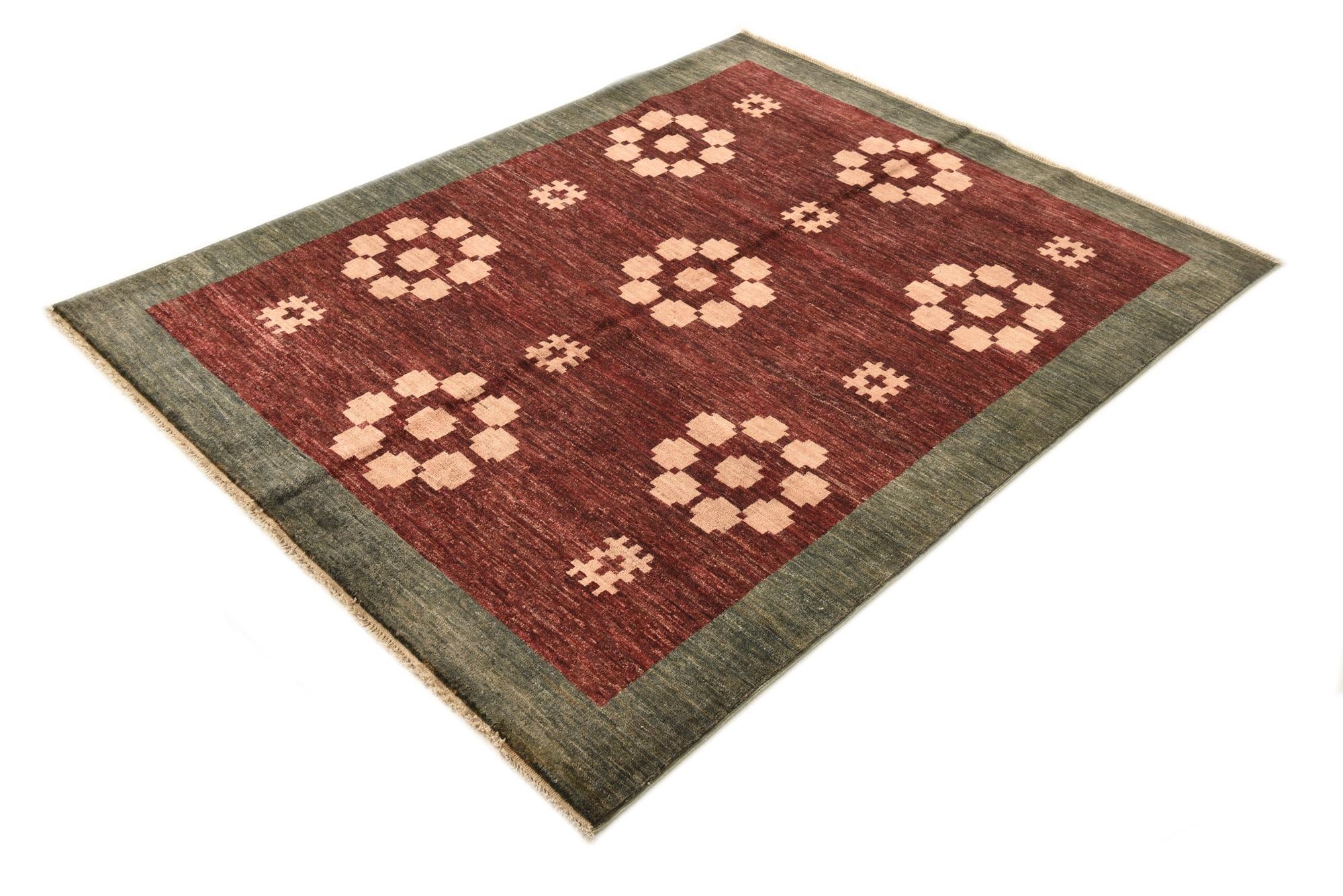 5' x 6' 5 Hand Knotted Modern Ziegler Rug