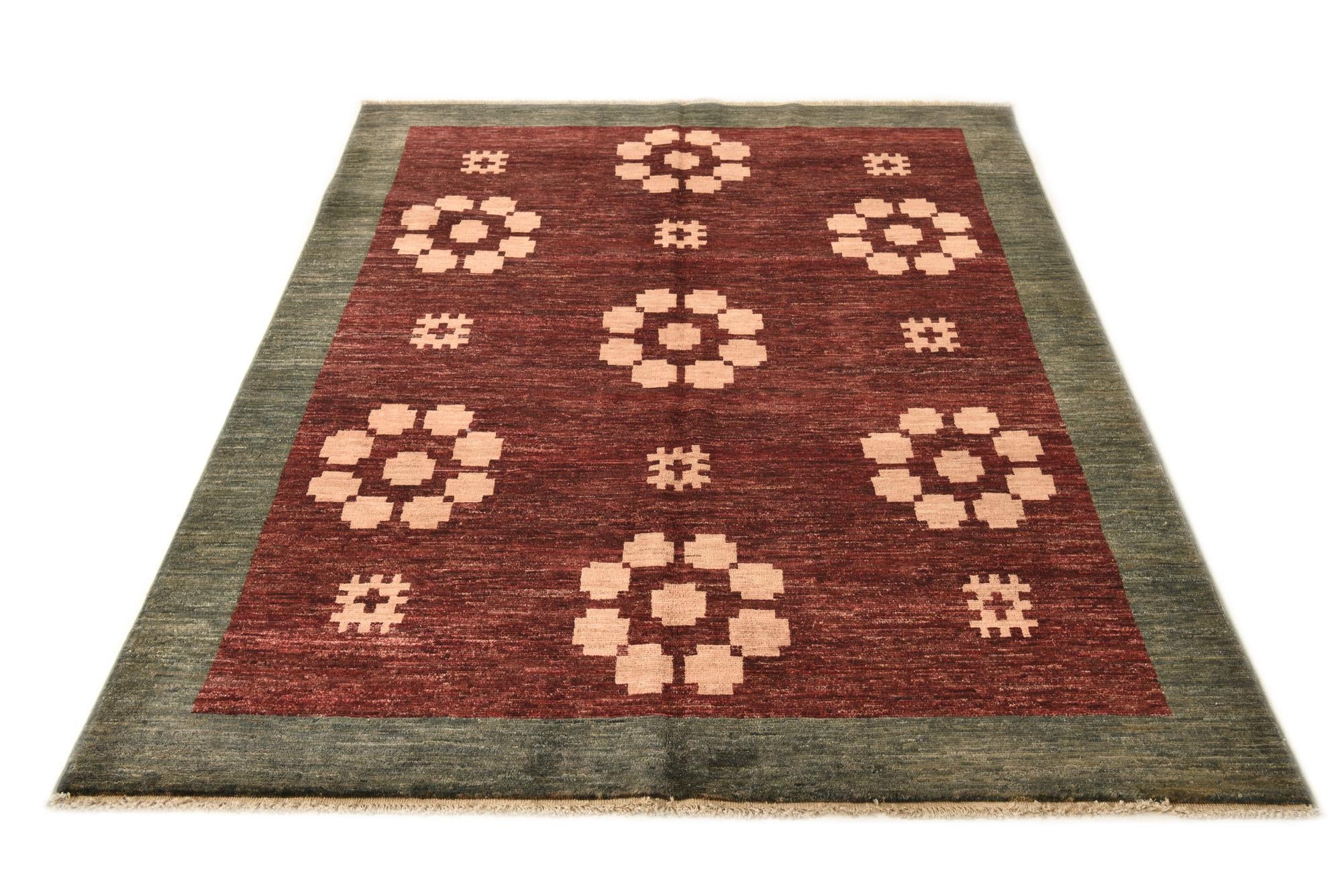 5' x 6' 5 Hand Knotted Modern Ziegler Rug