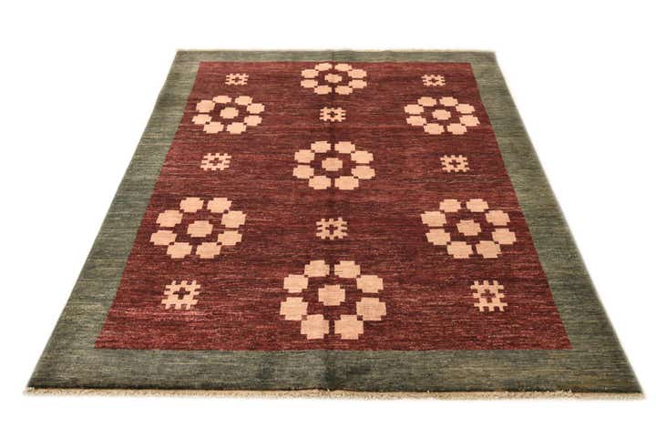 5' x 6' 5 Hand Knotted Modern Ziegler Rug