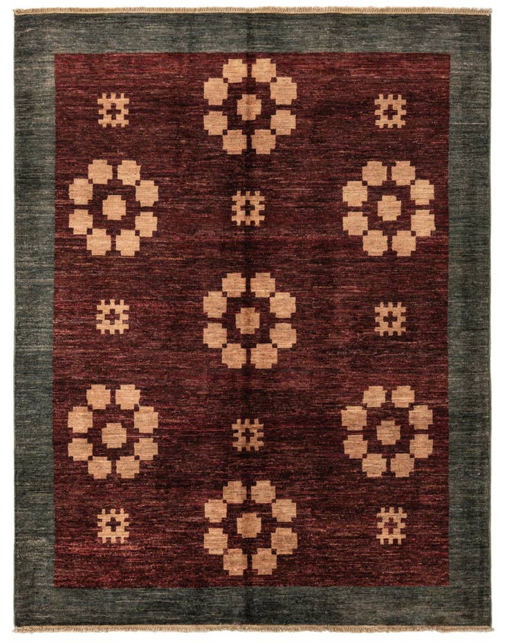 Detail image of 5' x 6' 5 Hand Knotted Modern Ziegler Rug