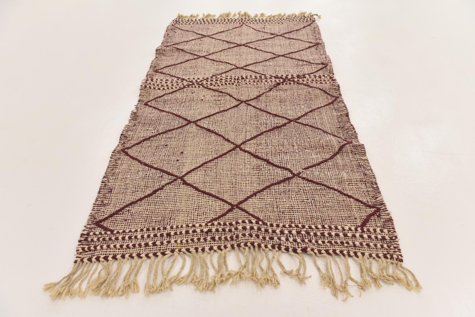 3' 9 x 6' 10 Hand Knotted Moroccan Wool Rug