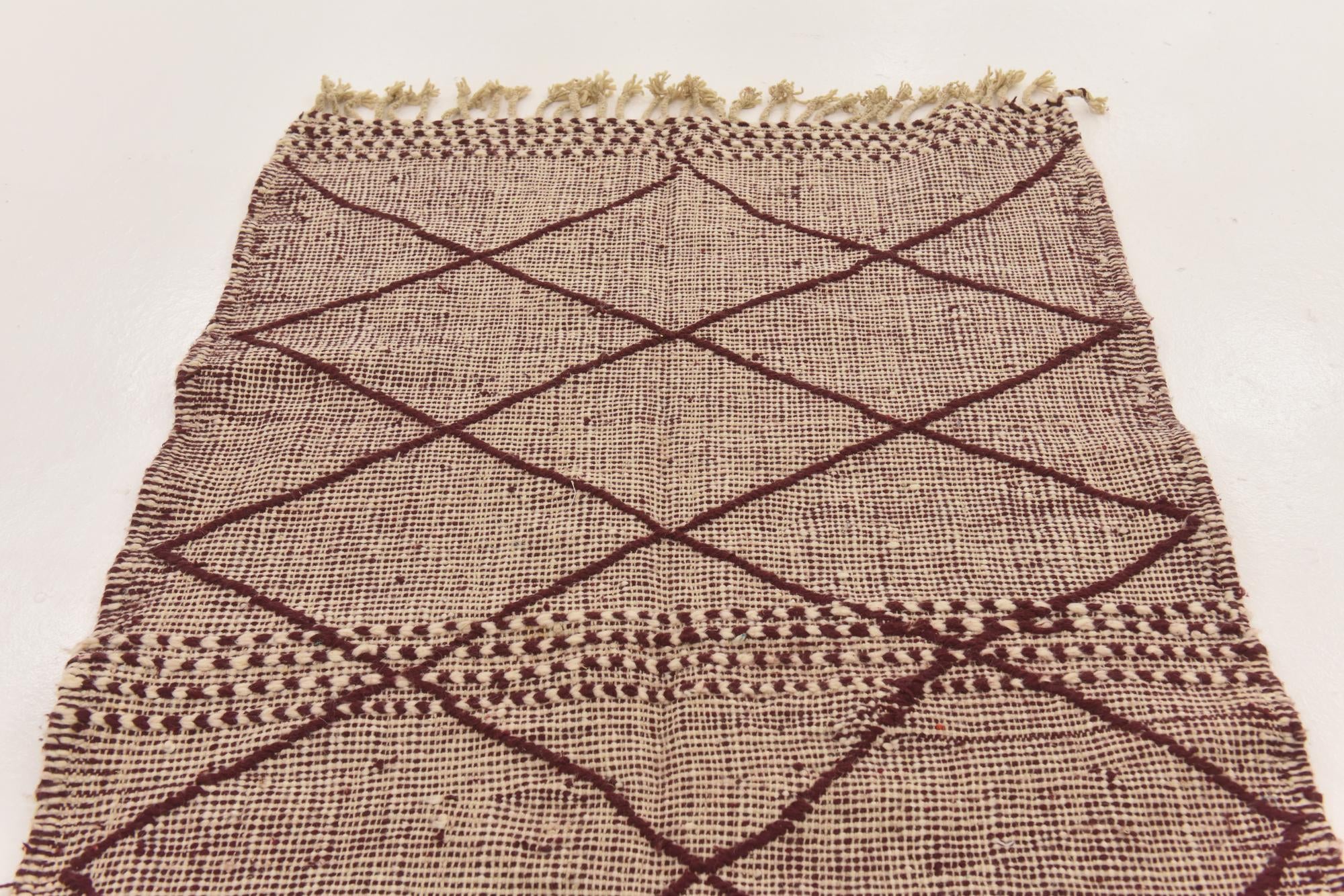 3' 9 x 6' 10 Hand Knotted Moroccan Wool Rug