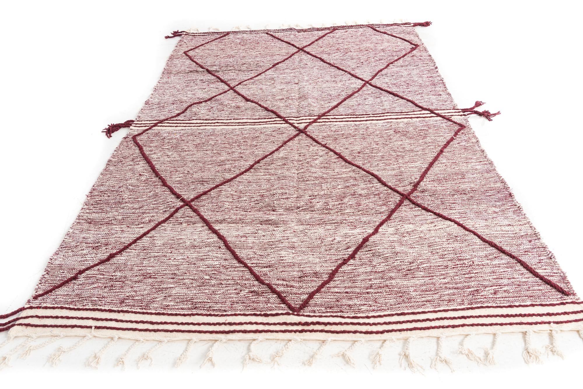 6' x 9' 8 Hand Knotted Moroccan Wool Rug