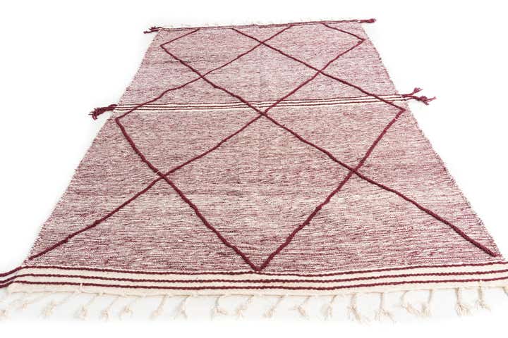6' x 9' 8 Hand Knotted Moroccan Wool Rug