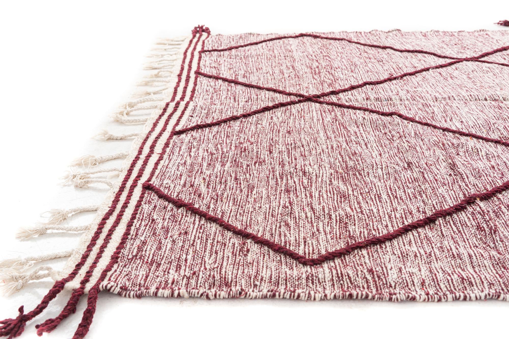 6' x 9' 8 Hand Knotted Moroccan Wool Rug