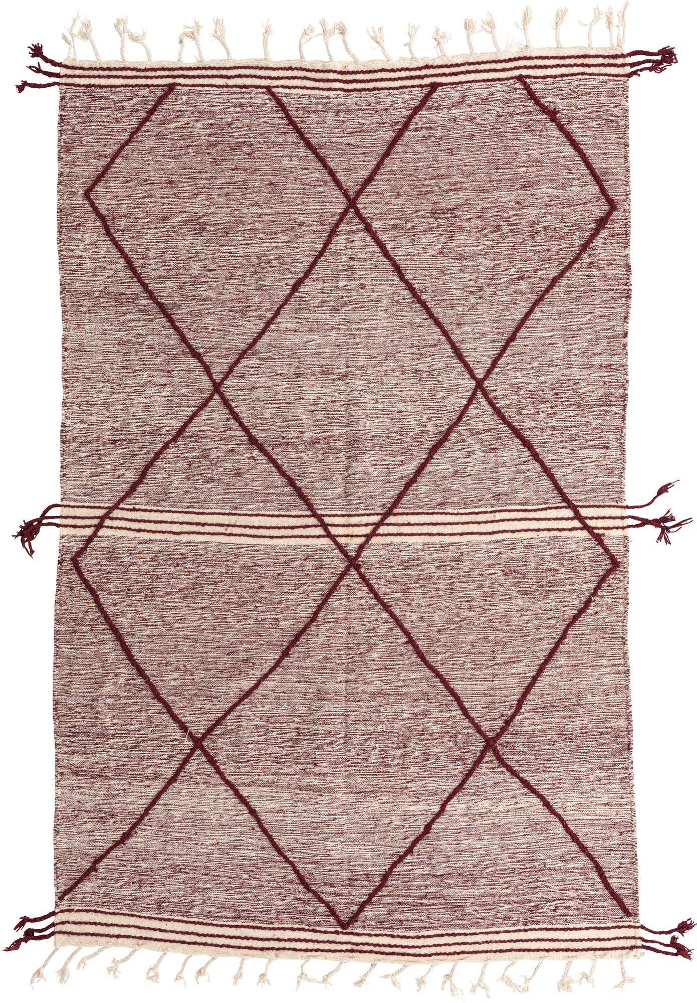 6' x 9' 8 Hand Knotted Moroccan Wool Rug