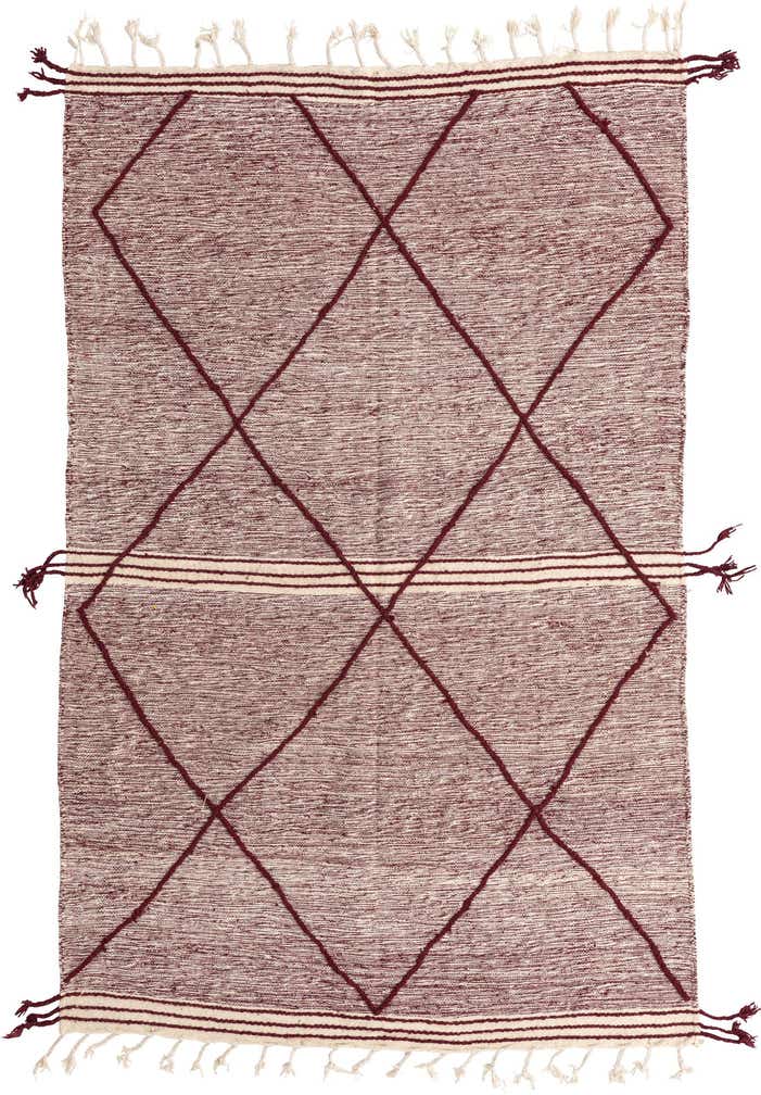 6' x 9' 8 Hand Knotted Moroccan Wool Rug