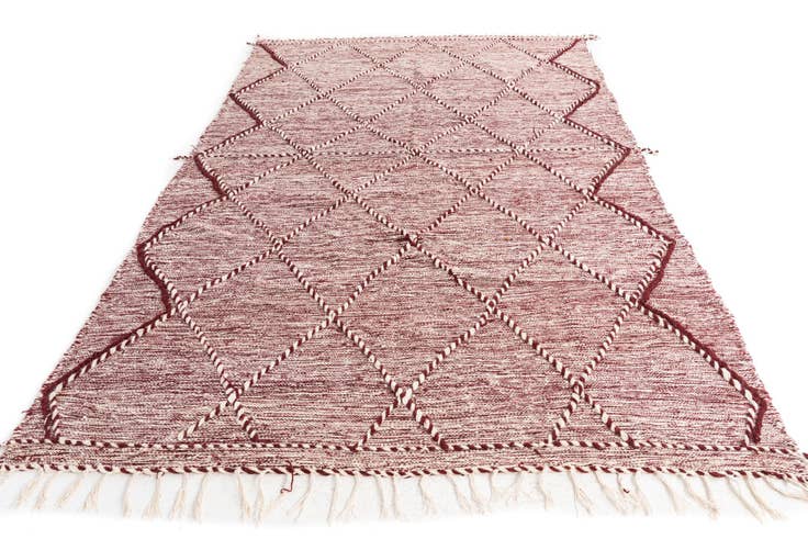 Detail image of 6' 6 x 10' Hand Knotted Moroccan Wool Rug