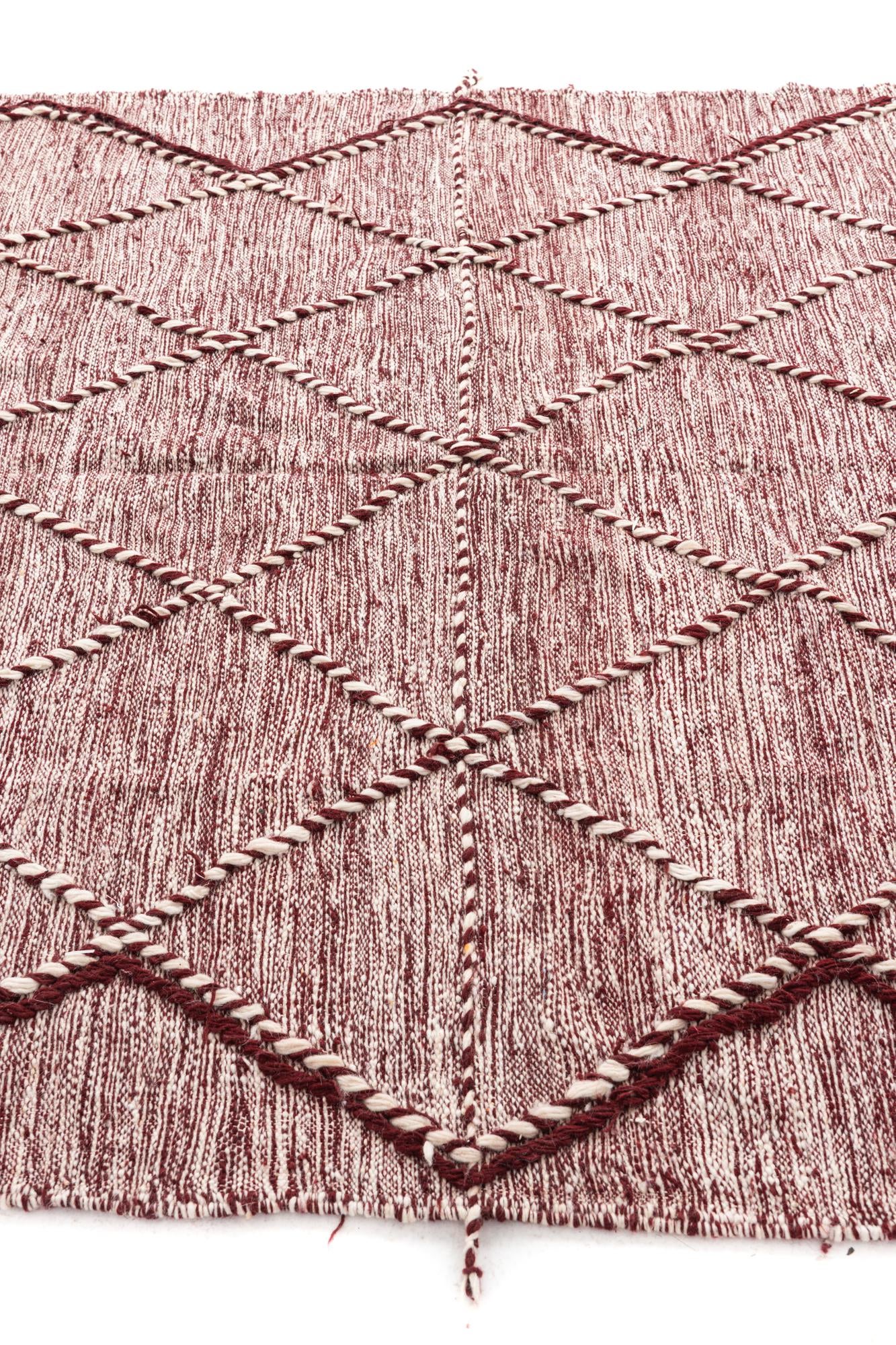 6' 6 x 10' Hand Knotted Moroccan Wool Rug