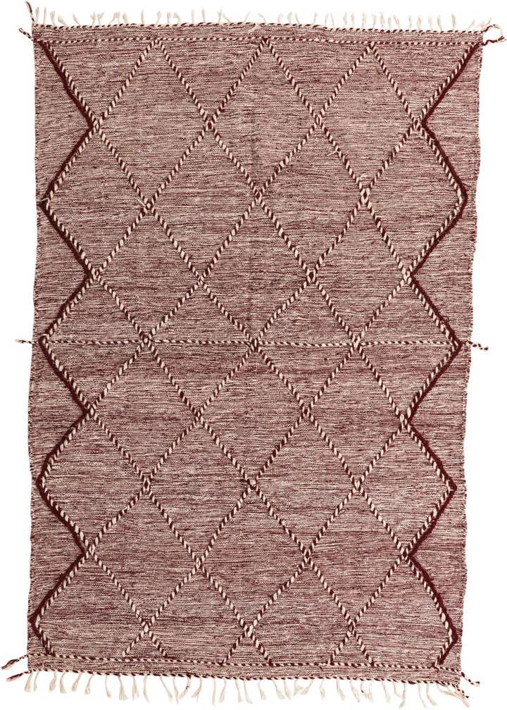6' 6 x 10' Hand Knotted Moroccan Wool Rug