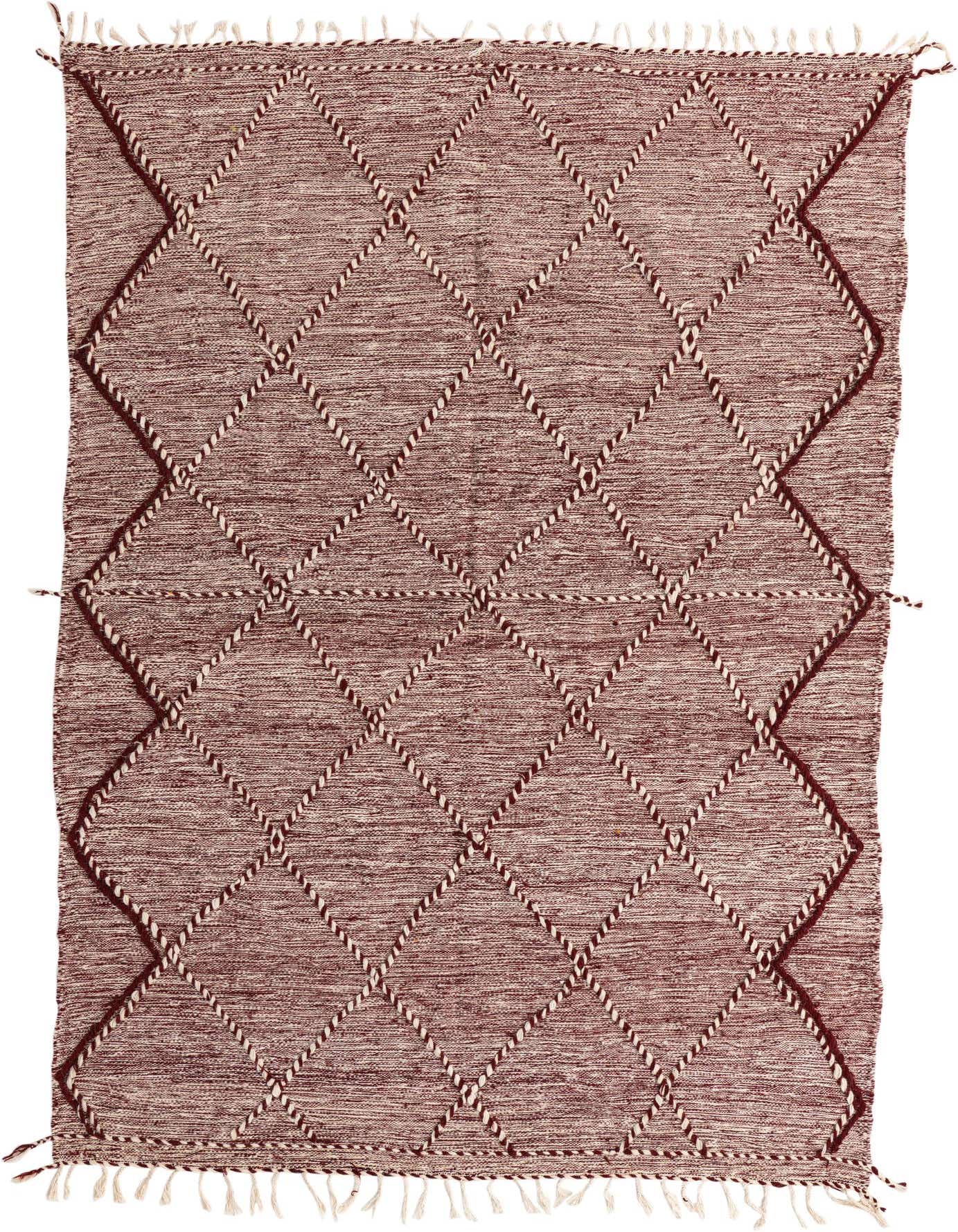 6' 6 x 10' Hand Knotted Moroccan Wool Rug