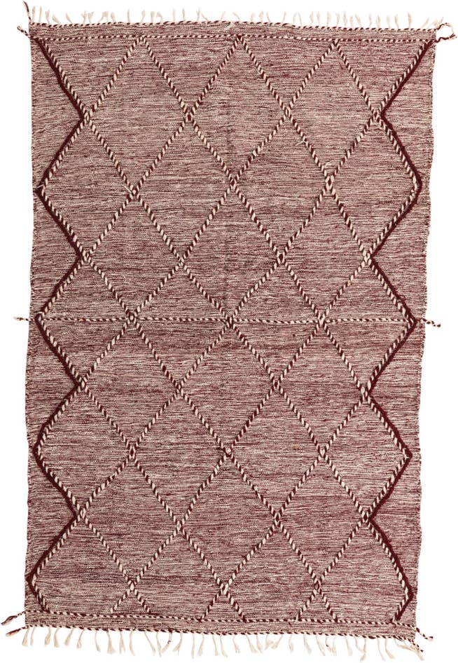Detail image of 6' 6 x 10' Hand Knotted Moroccan Wool Rug